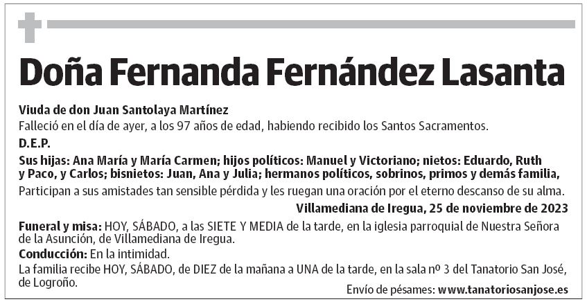 Doña Fernanda Fernández Lasanta