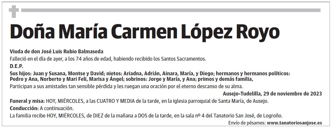Doña María Carmen López Royo