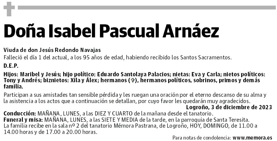 Doña Isabel Pascual Arnáez