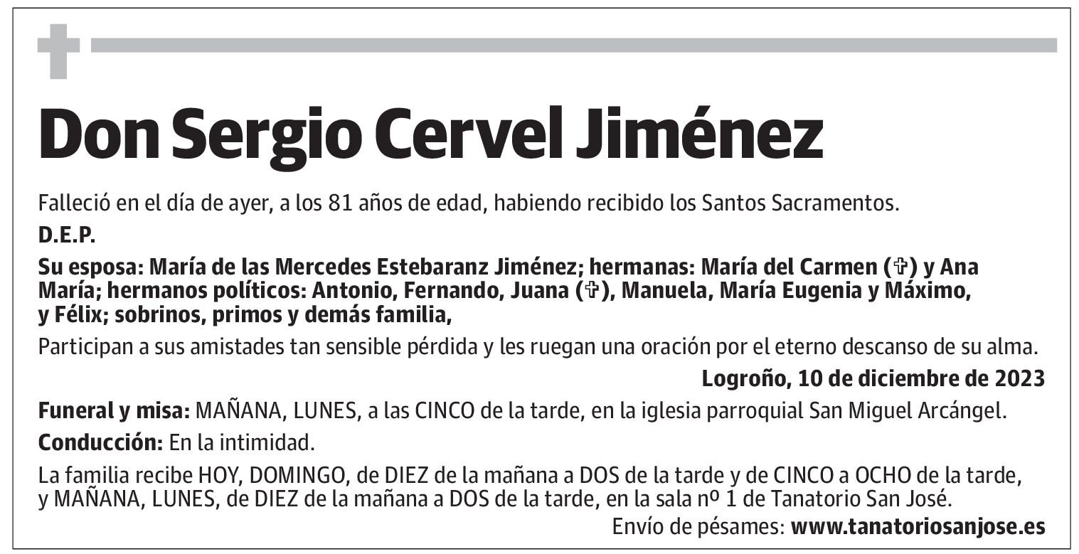 Don Sergio Cervel Jiménez