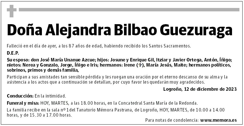 Doña Alejandra Bilbao Guezuraga