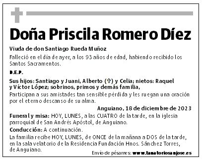 Doña Priscila Romero Díez