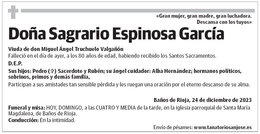 Doña Sagrario Espinosa García
