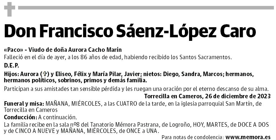 Don Francisco Sáenz-López Caro