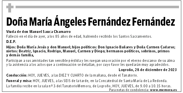 Doña María Ángeles Fernández Fernández
