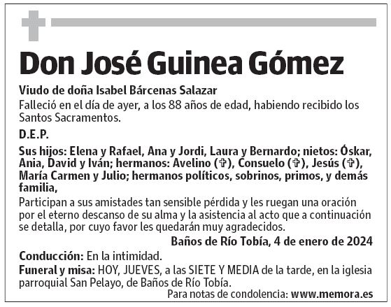 Don José Guinea Gómez