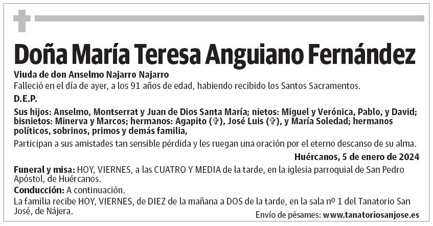 Doña María Teresa Anguiano Fernández
