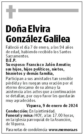 Doña Elvira González Galilea