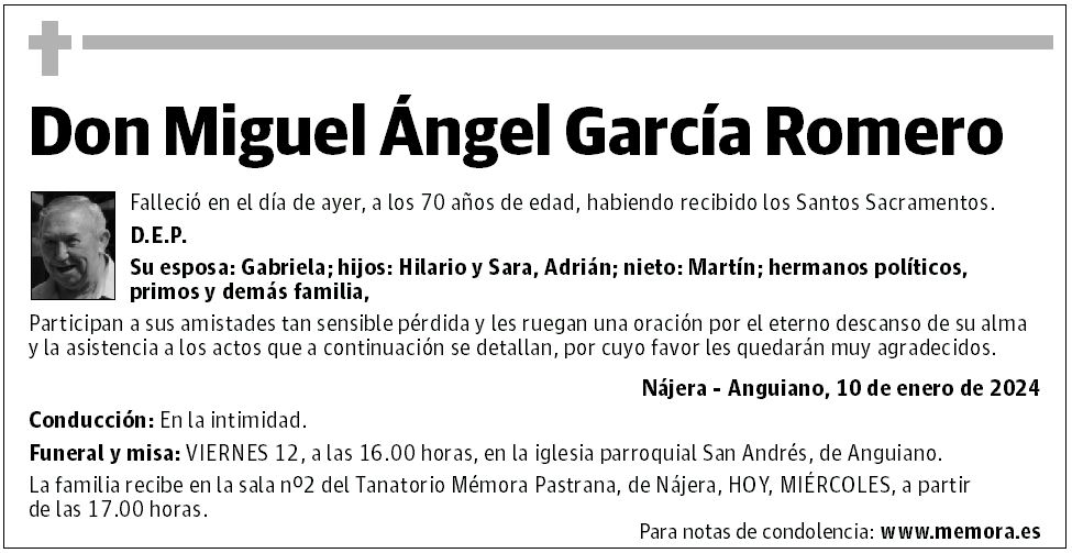 Don Miguel Ángel García Romero