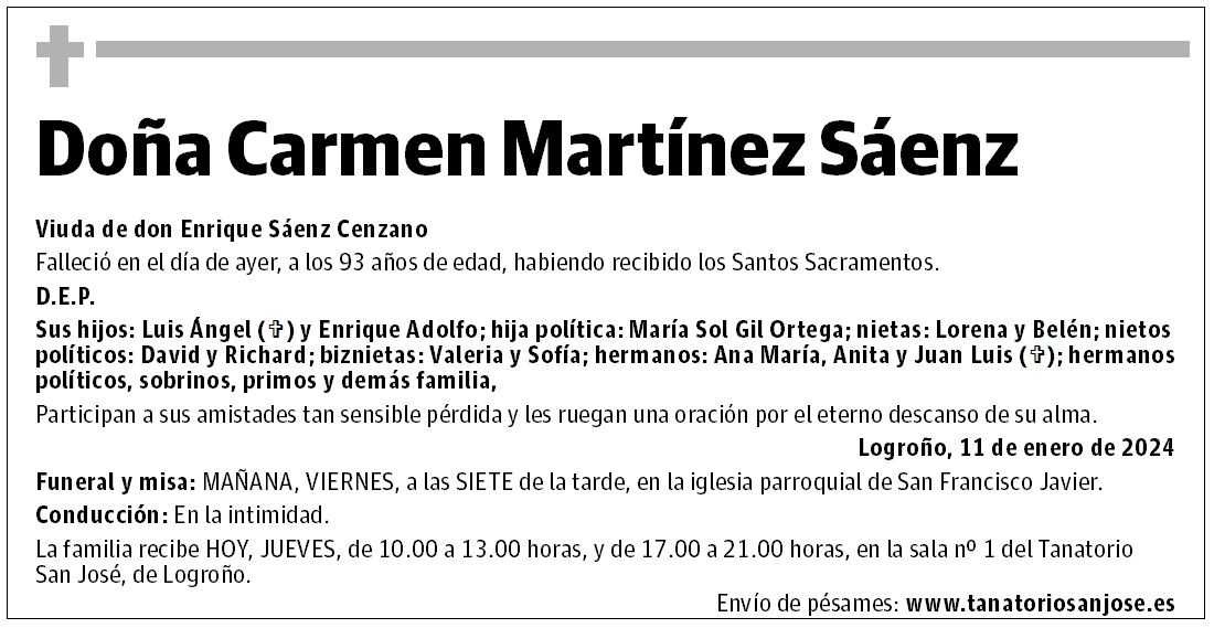 Doña Carmen Martínez Sáenz