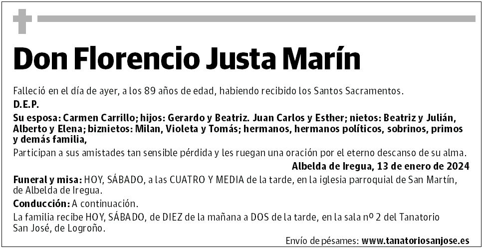 Don Florencio Justa Marín