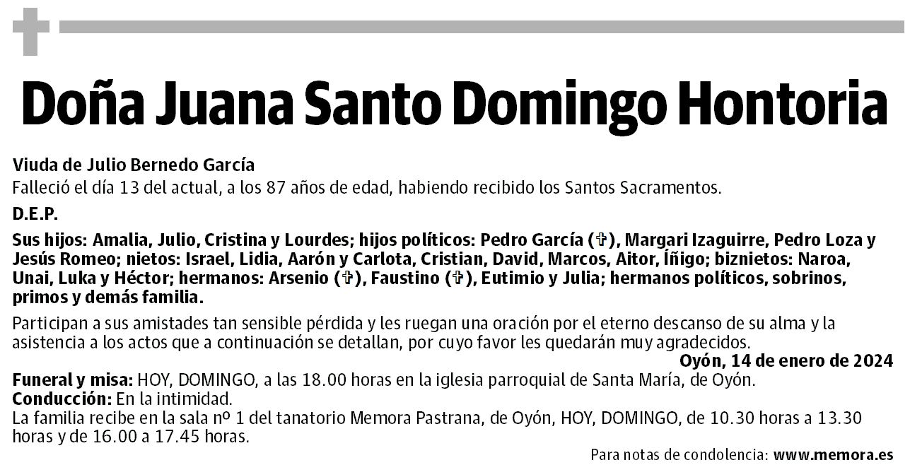 Doña Juana Santo Domingo Hontoria
