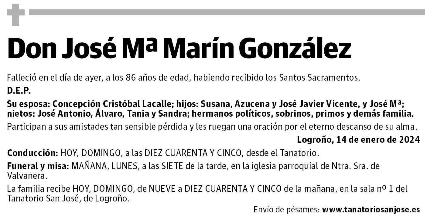 Don José Mª Marín González
