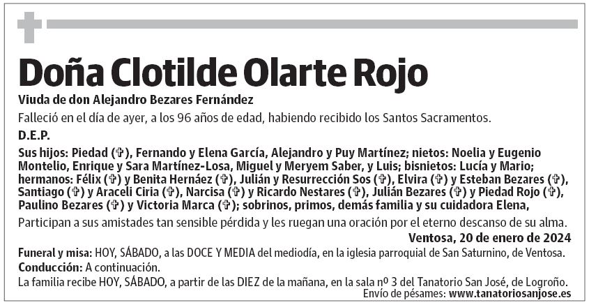 Doña Clotilde Olarte Rojo
