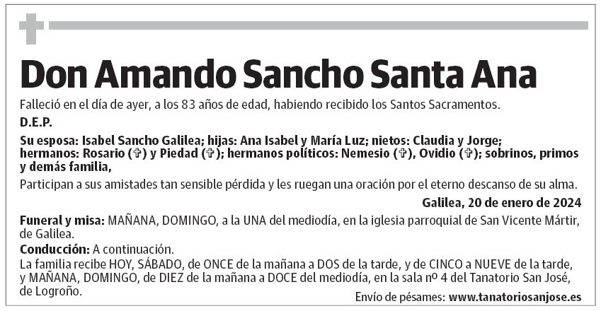 Don Amando Sancho Santa Ana