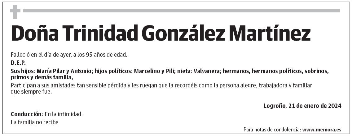 Doña Trinidad González Martínez