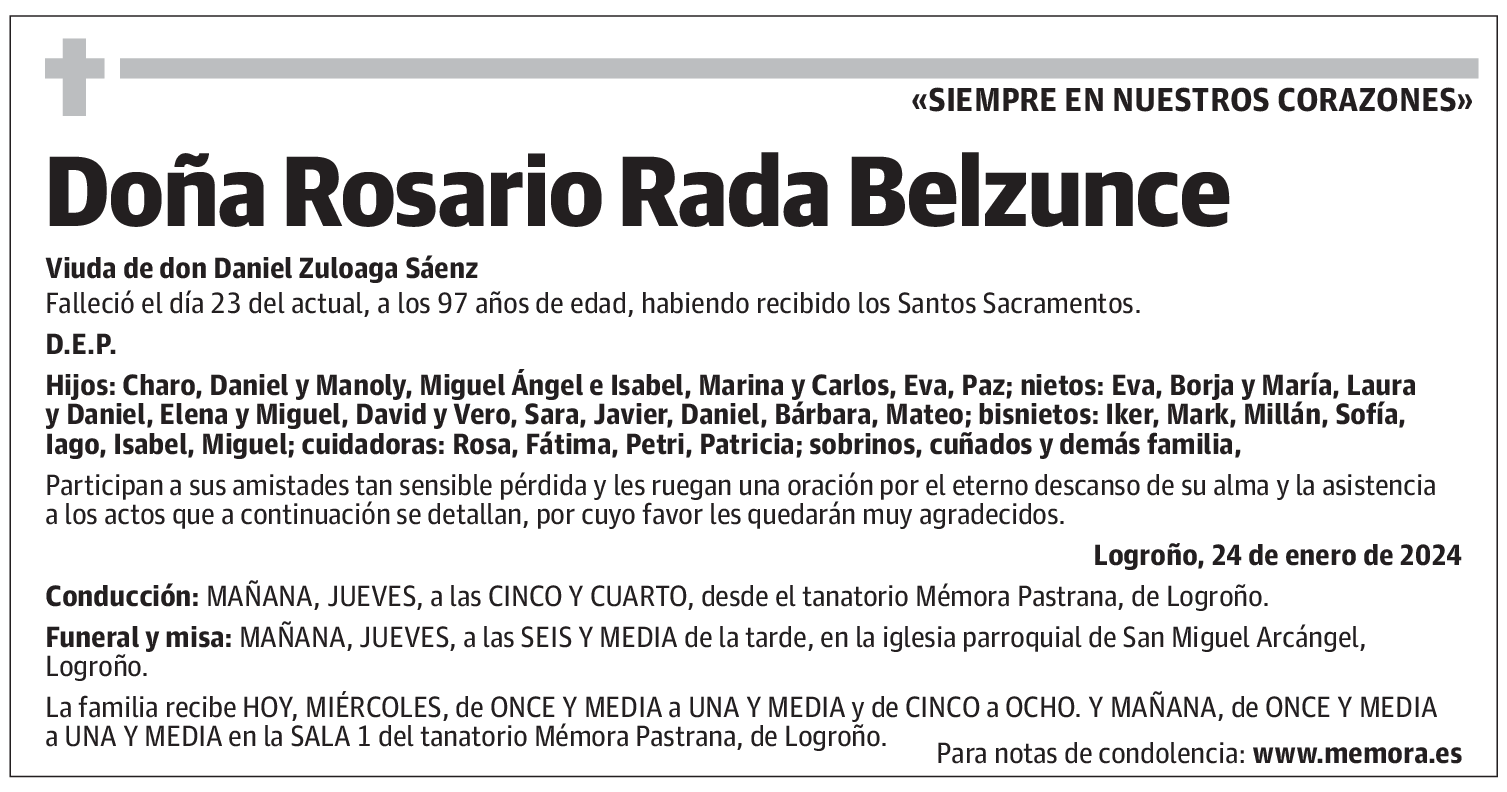 Doña Rosario Rada Belzunce
