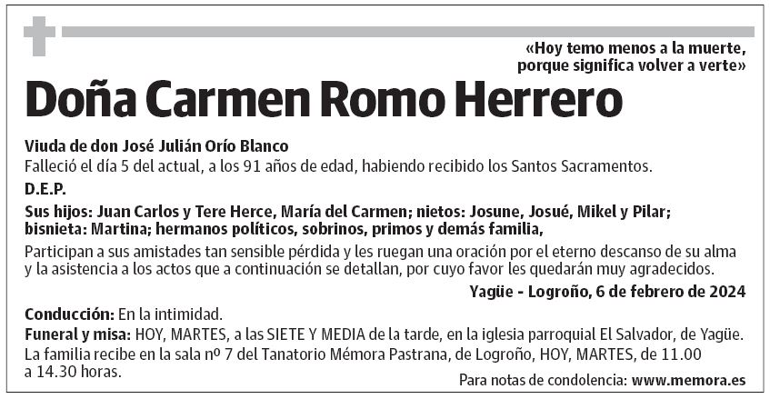 Doña Carmen Romo Herrero