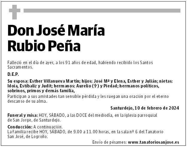 Don José María Rubio Peña