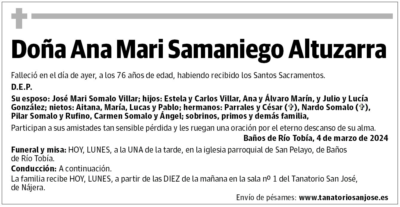 Doña Ana Mari Samaniego Altuzarra