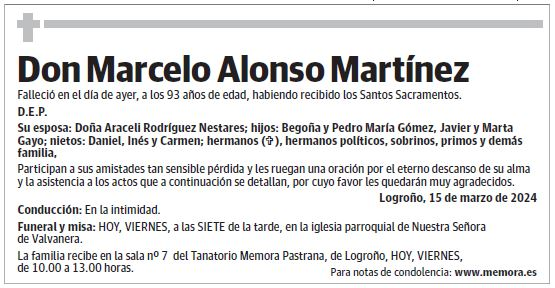 Don Marcelo Alonso Martínez