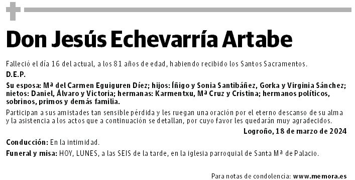 Don Jesús Echevarría Artabe