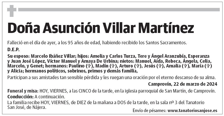Doña Asunción Villar Martínez