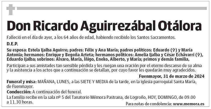 Don Ricardo Aguirrezábal Otálora