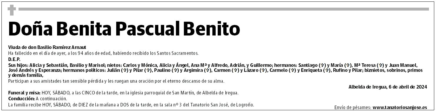 Doña Benita Pascual Benito