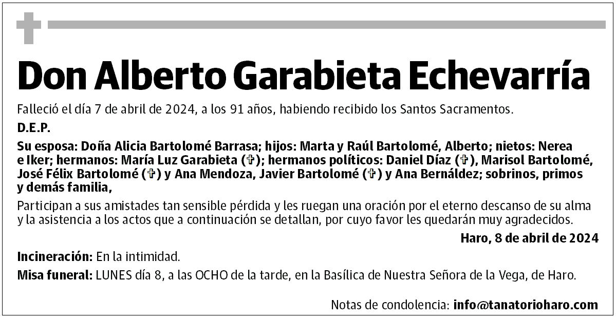 Don Alberto Garabieta Echevarría