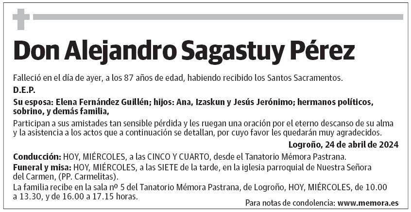 Don Alejandro Sagastuy Pérez