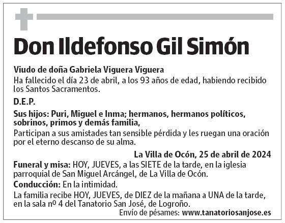Don Ildefonso Gil Simón