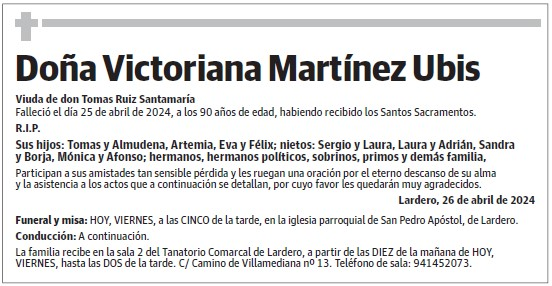 Doña Victoriana Martínez Ubis
