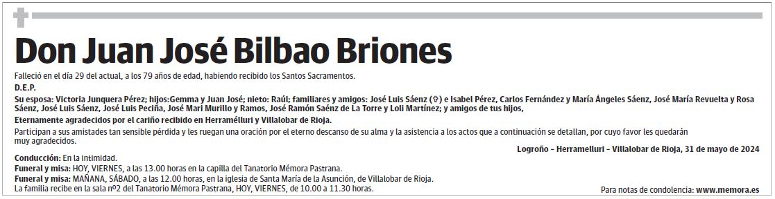 Don Juan José Bilbao Briones