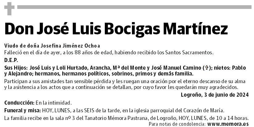 Don José Luis Bocigas Martínez