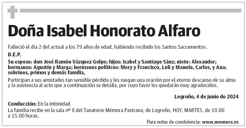 Doña Isabel Honorato Alfaro