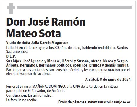 Don José Ramón Mateo Sota
