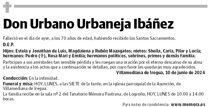 Don Urbano Urbaneja Ibáñez