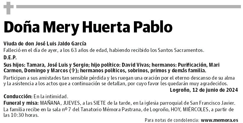 Doña Mery Huerta Pablo
