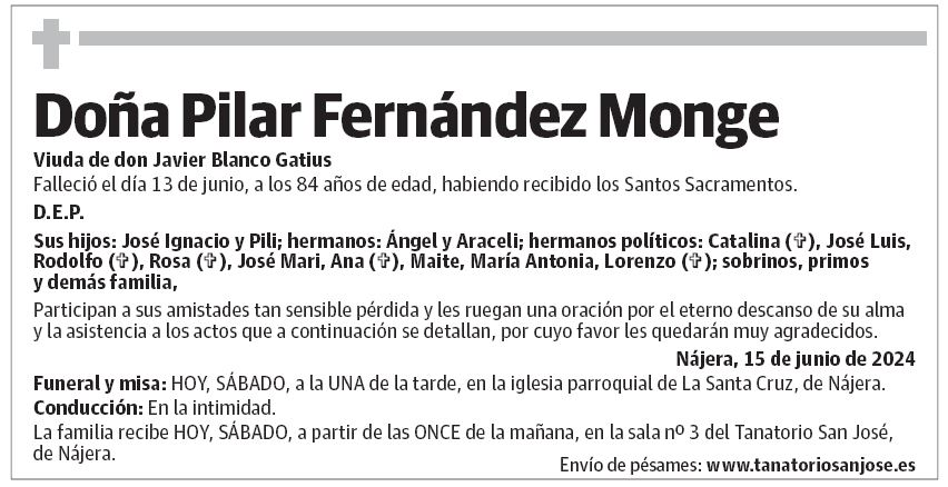 Doña Pilar Fernández Monge