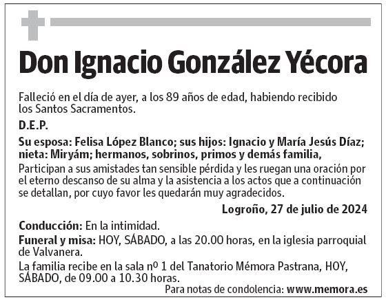 Don Ignacio González Yécora