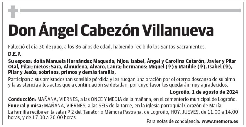 Don Ángel Cabezón Villanueva