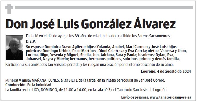 Don José Luis González Álvarez
