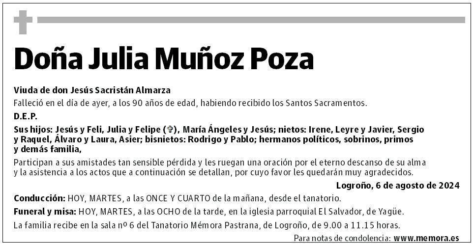 Doña Julia Muñoz Poza