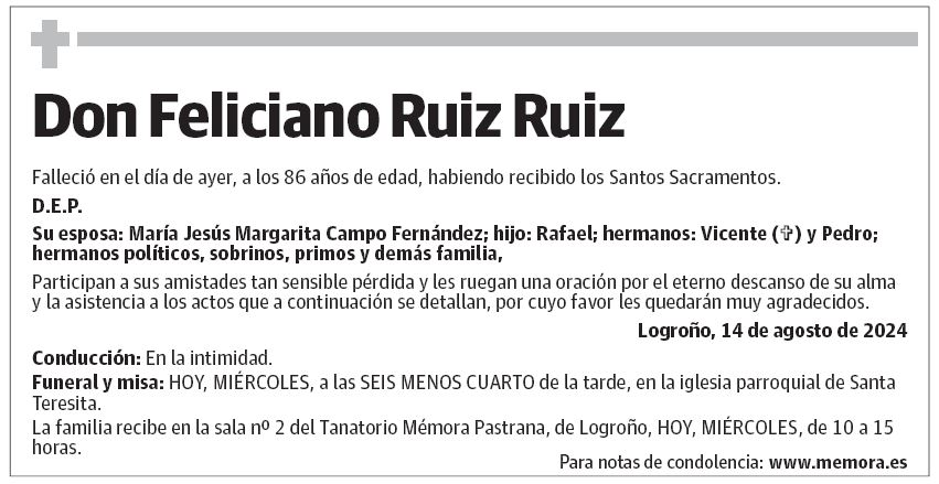 Don Feliciano Ruiz Ruiz