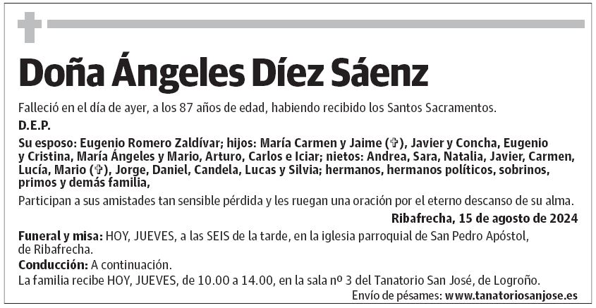 Doña Ángeles Díez Sáenz