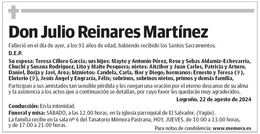 Don Julio Reinares Martínez