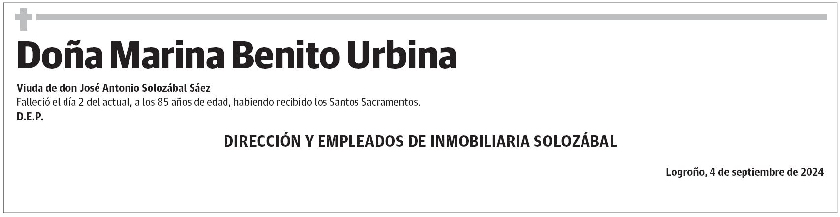 Doña Marina Benito Urbina