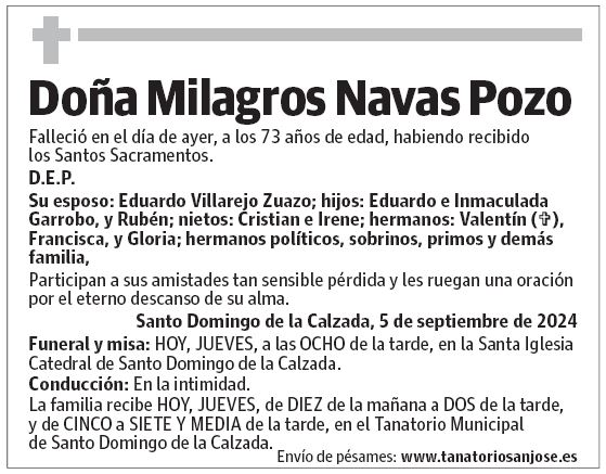 Doña Milagros Navas Pozo