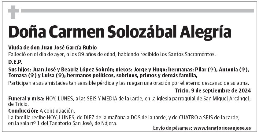 Doña Carmen Solozábal Alegría
